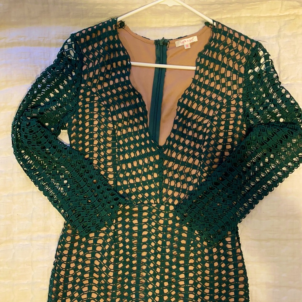 Green & Tan Dress